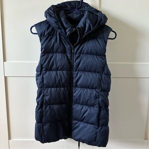 Uniqlo Down Puffer Vest Women In Navy Blue